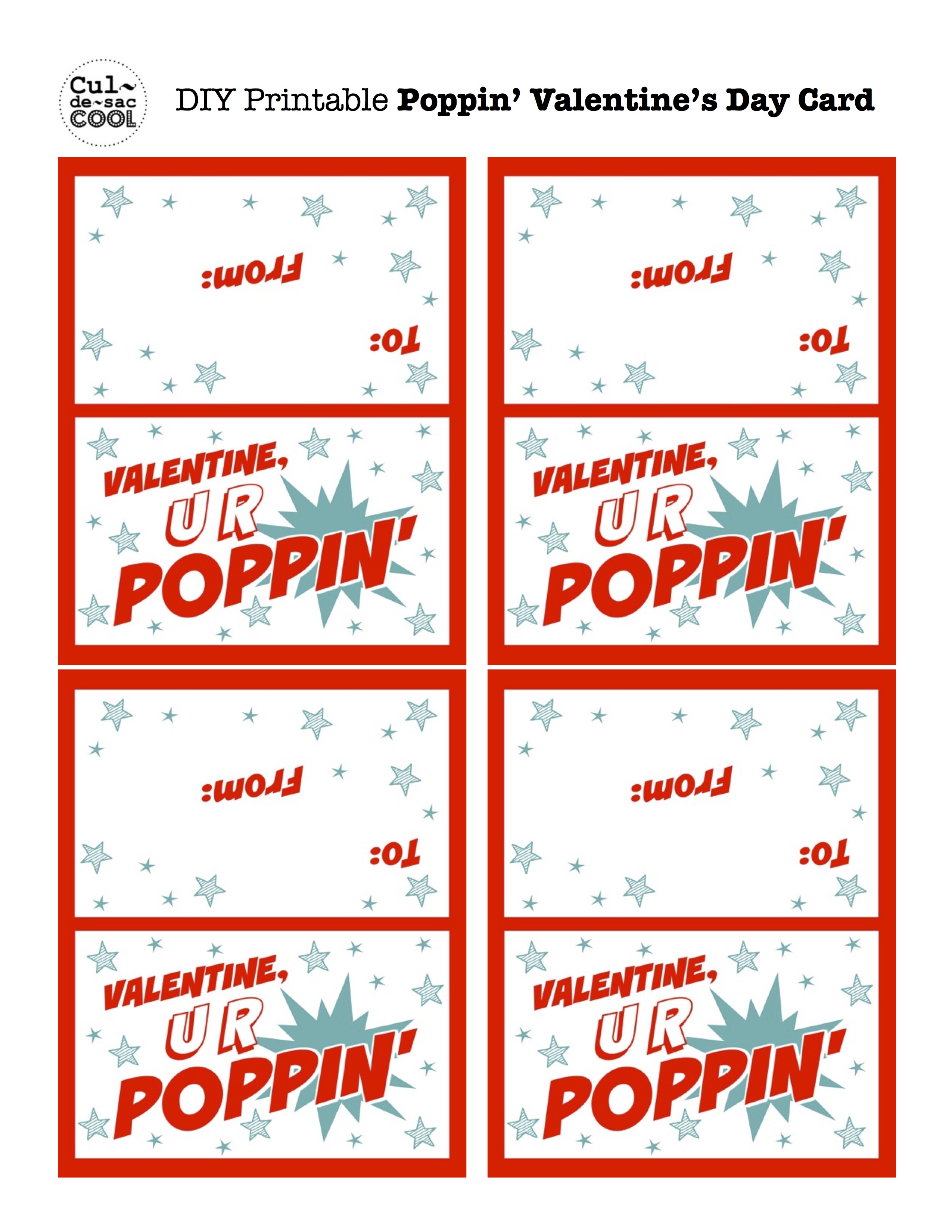 DIY Poppin’ Valentine’s Day Cards for School